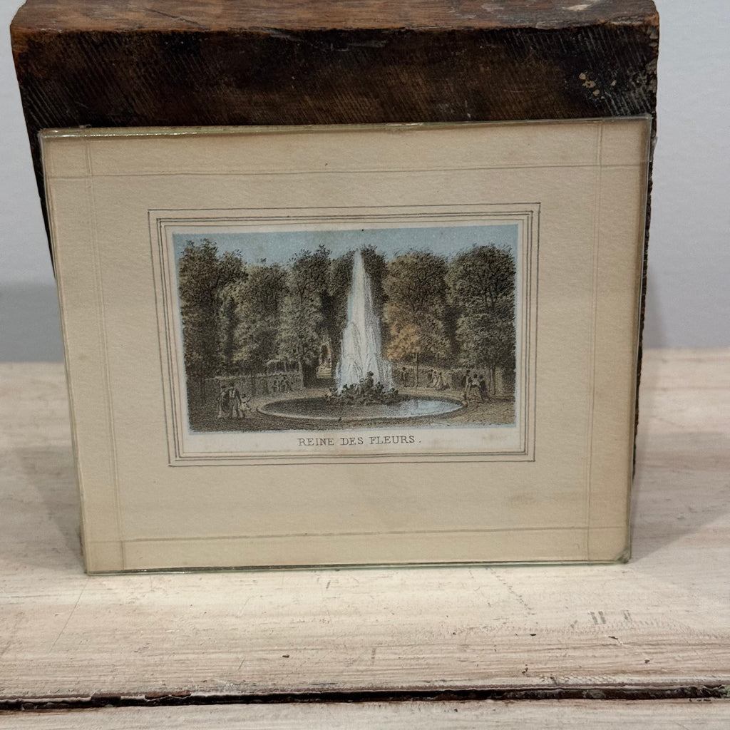 Pair of 19th Century French Hand-Colored Garden Prints