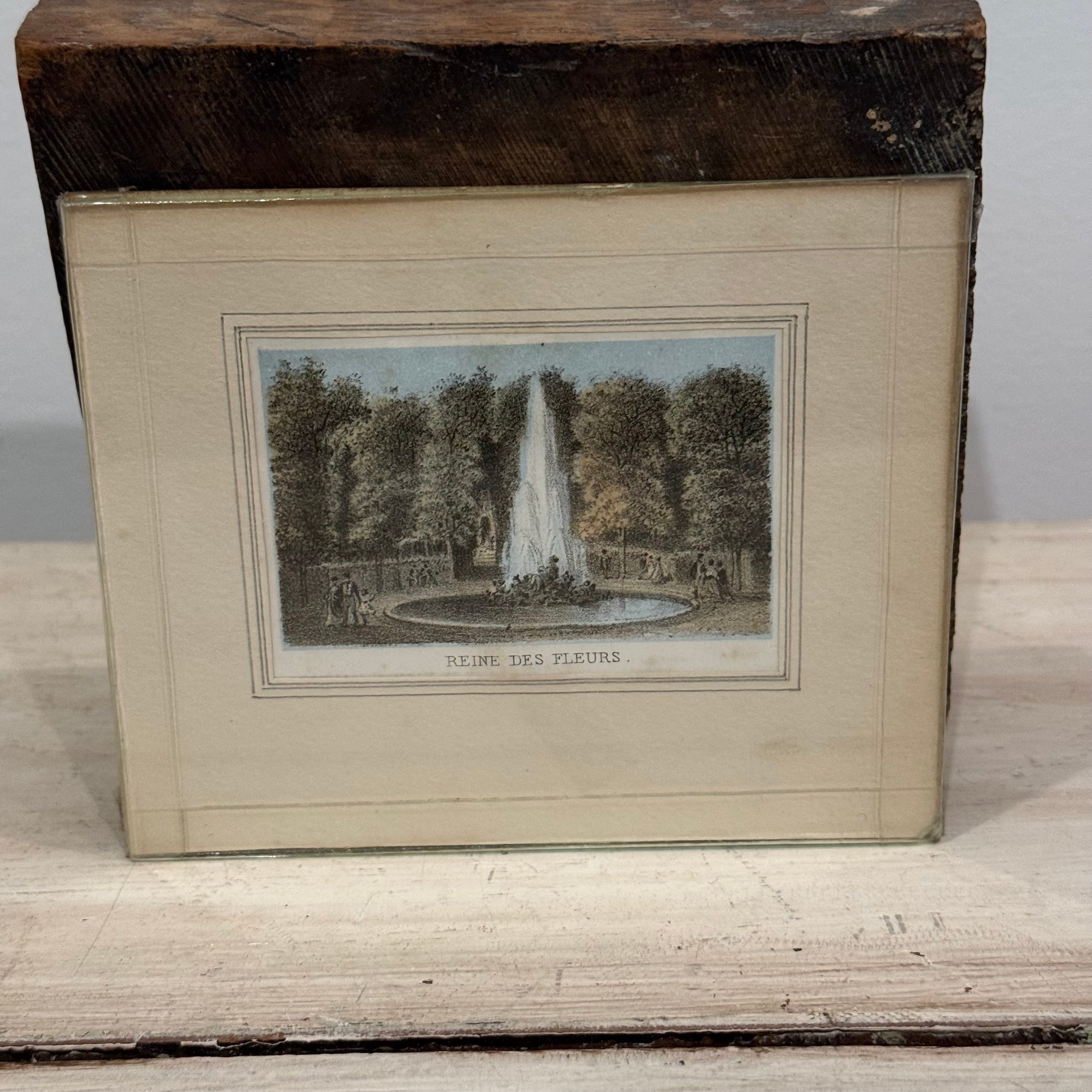 Pair of 19th Century French Hand-Colored Garden Prints
