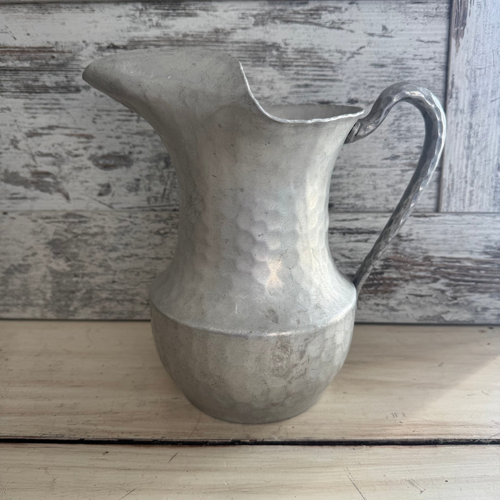 Hand-Hammered Aluminum Pitcher
