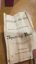 Antique Spelling Bee Educational Card Game, c. 1900–1915