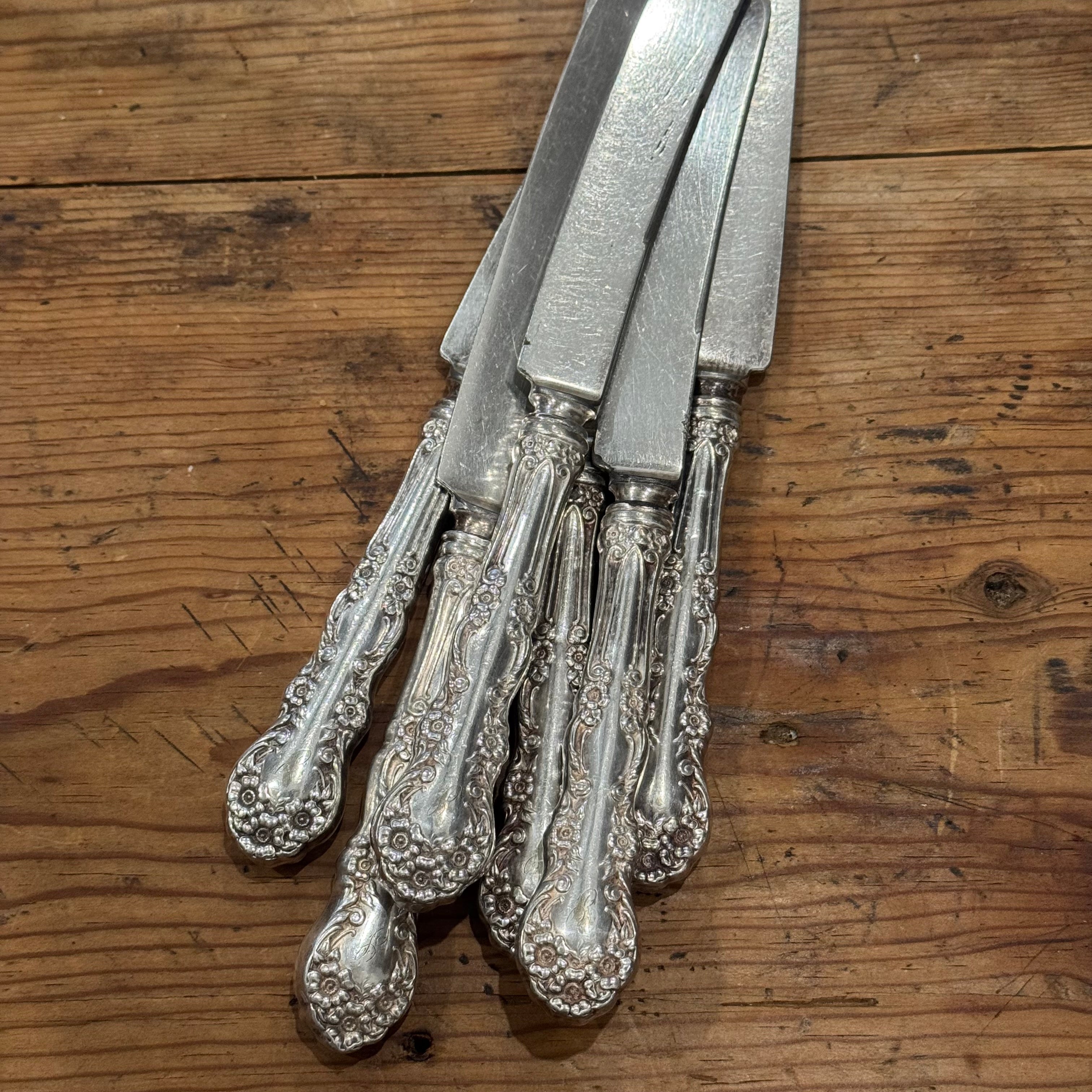 Silver plate Knives (6)